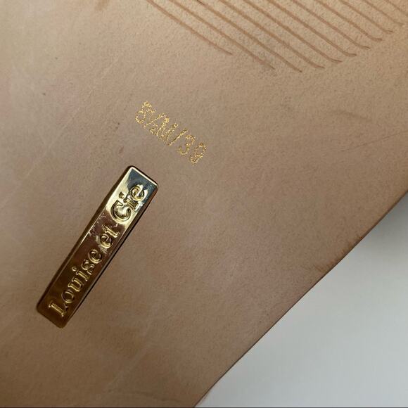 Louise Et Cie Vada Demure Tan/Pink/Nude Suede Leather Ankle Boots size 8.5 - Picture 12 of 12